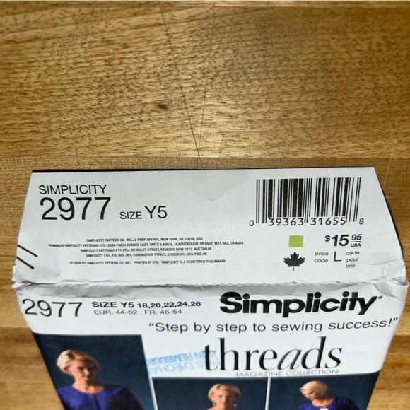 2 for 22$ 🧵 Simplicity 🧵 Misses' Skirt, Pants, Jacket, Dress Top Sewing Pattern - Picture 7 of 7